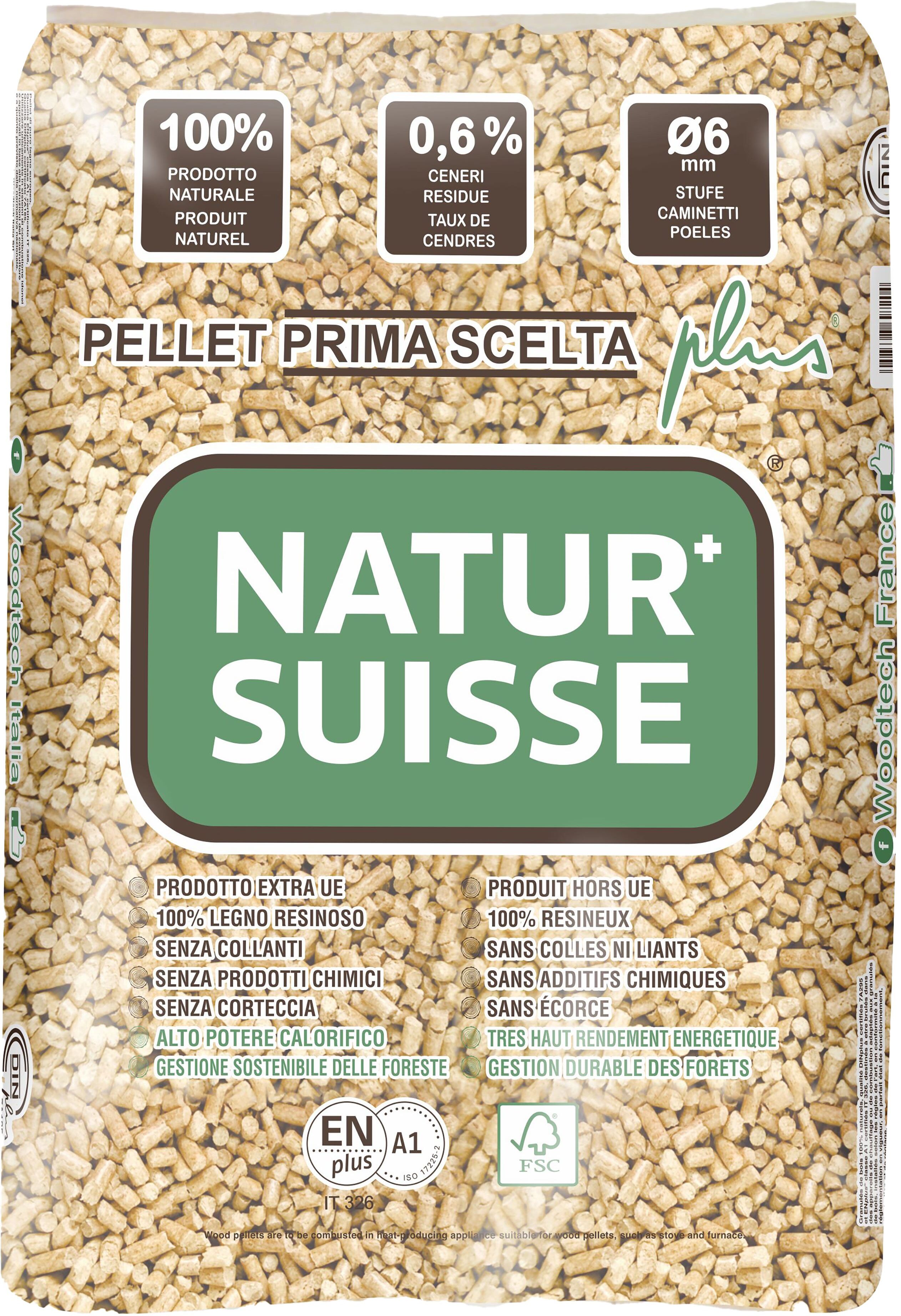 Tecnomat PELLET DI PURO LEGNO NATUR SUISSE EN PLUS A1 15 kg
