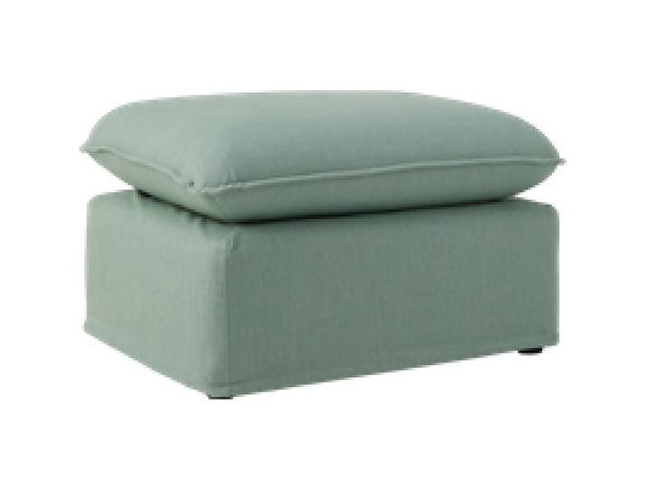 Pouf tissu effet lin Orphée