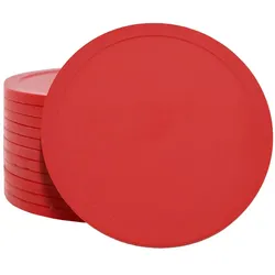 CombiCraft Große  Kunststoffmarken Rot 70mm Durchmesser - 100 Stück