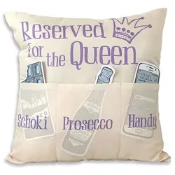Reserved for the Queen Kissen mit 3 Einstecktaschen