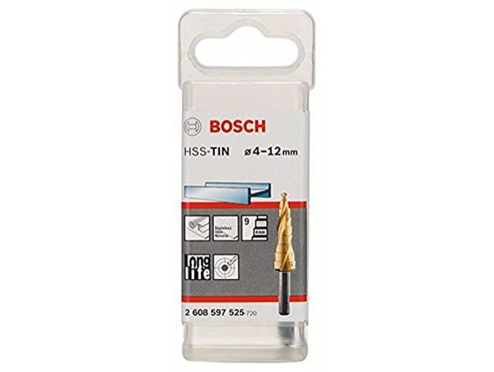 Bosch Accessories 2608597525 Fraise étagée queue 3 pans Longueur 66\,5 mm Exécution HSS-TIN