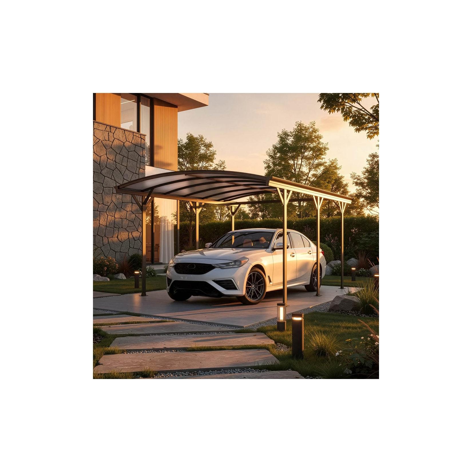 HOME DELUXE Design Carport FALO - 505 x 300 cm Anthrazit