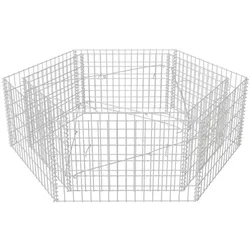 vidaXL Sechseckiges Gabionen-Hochbeet 160×140×50 cm