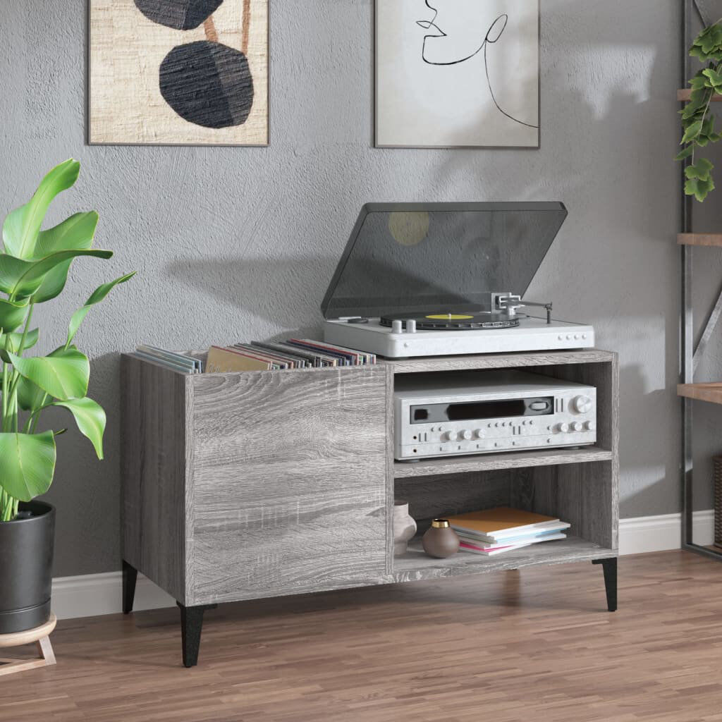 17 Stories Sahithi 48 cm H Media Shelves Grey Sonoma 48cm H X 84.5cm W X 38cm D