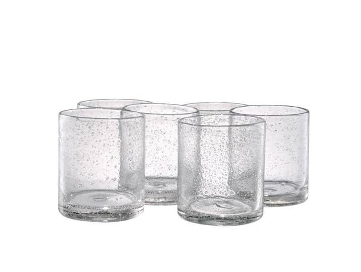 Artland Iris Seeded Ruby 396,9 gram double Old Fashioned Verre, Lot de 6 claire