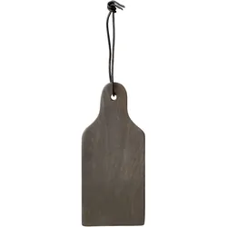 Chic Antique Laon Tapasbrett mit Lederband, L22 x B10 x H1 cm, kohle