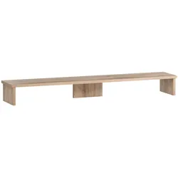 Möbelpartner Monitorständer für Schreibtisch Fox | Large | HxBxT 13x110x20cm | für 2 Bildschirme | Eiche von PROREGAL