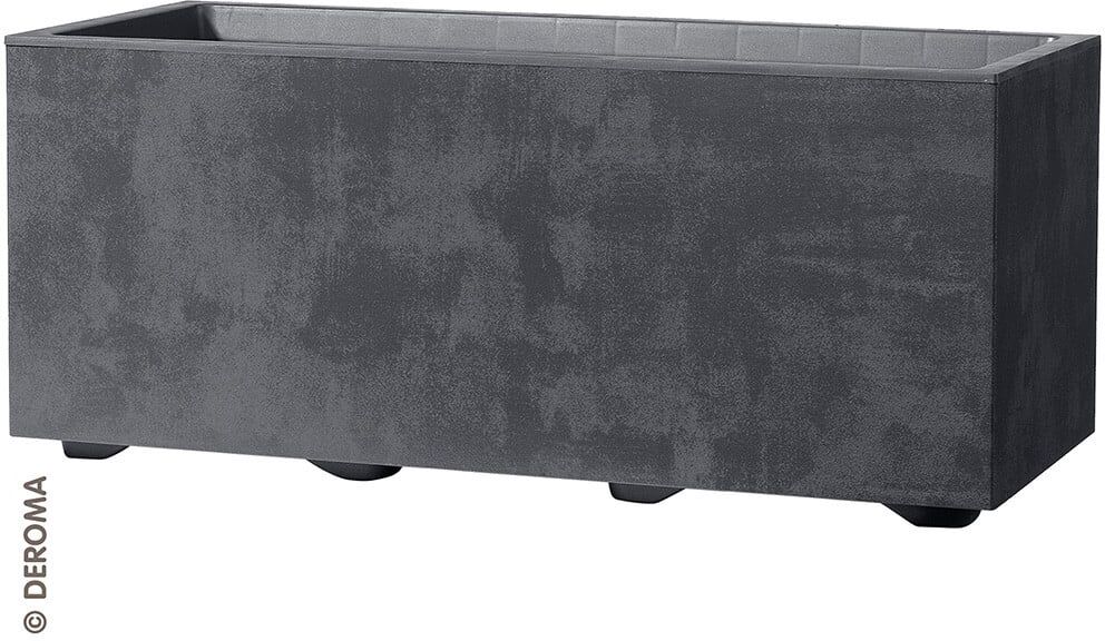 Deroma Pflanzkasten Millenium Kunststoff anthrazit 79 x 39 x 39 cm