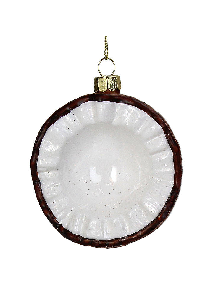 Kersten Baumschmuck "Coconut" in Braun/ Weiß - Ø 8 cm - onesize