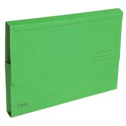 Exacompta 10er Packung Aktenmappen mit Verschlußkappe aus Recycling-Karton 290g Forever, für Format DIN A4