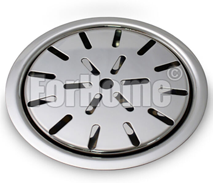 Raccogligocce Rotondo Per Colonnine Inox Lucido - Ø 120mm. - Con Griglia Da Inca