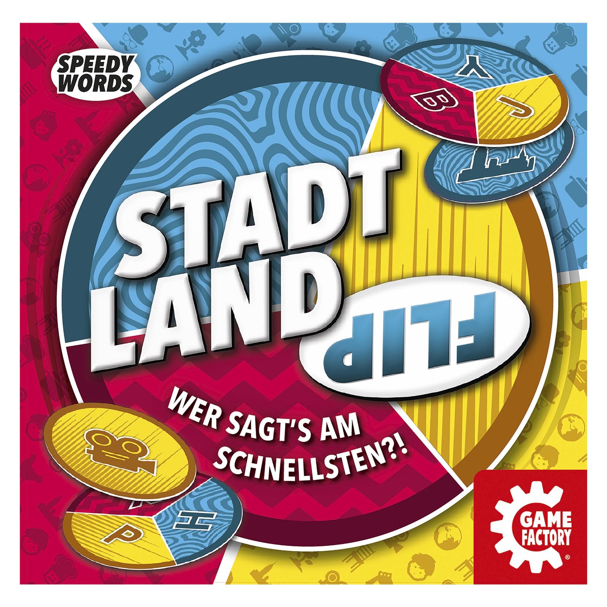 Game Factory Stadt Land Flip (mult) (Deutsch, Französisch, 2 - 6 Spieler) (646278)