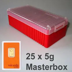 Goldbarren 25x 5g VALCAMBI (Masterbox)