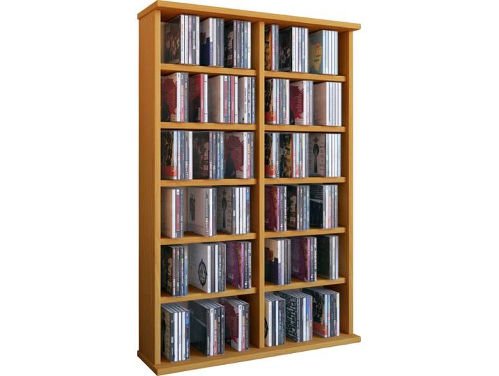 Houten CD DVD-standaard plank kabinet opslag staande plank Ronul