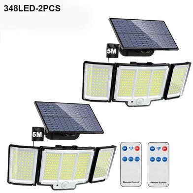 Inspired Finds 348LED Solar Outdoor Security Motion Sensor Light Waterproof Garden Garage Spotlight 348led 2pcs