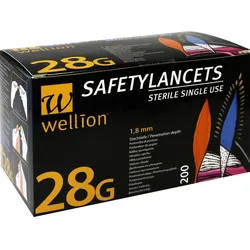 Wellion Safetylancets 28G Sicherheitseinmallanz 200 ST