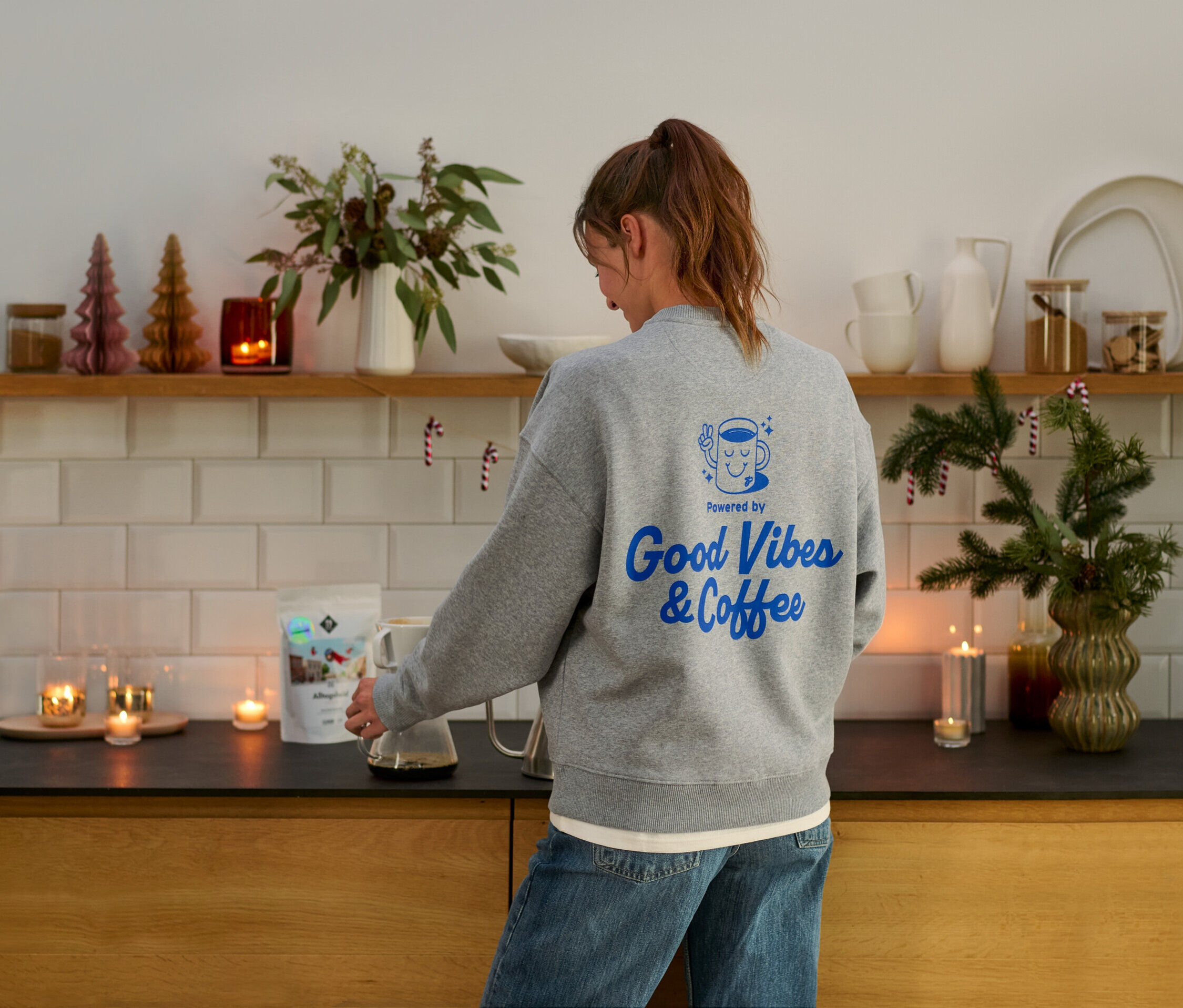 Tchibo - Unisex Coffee Crew Sweatshirt - Unisex - Gr. M - grau