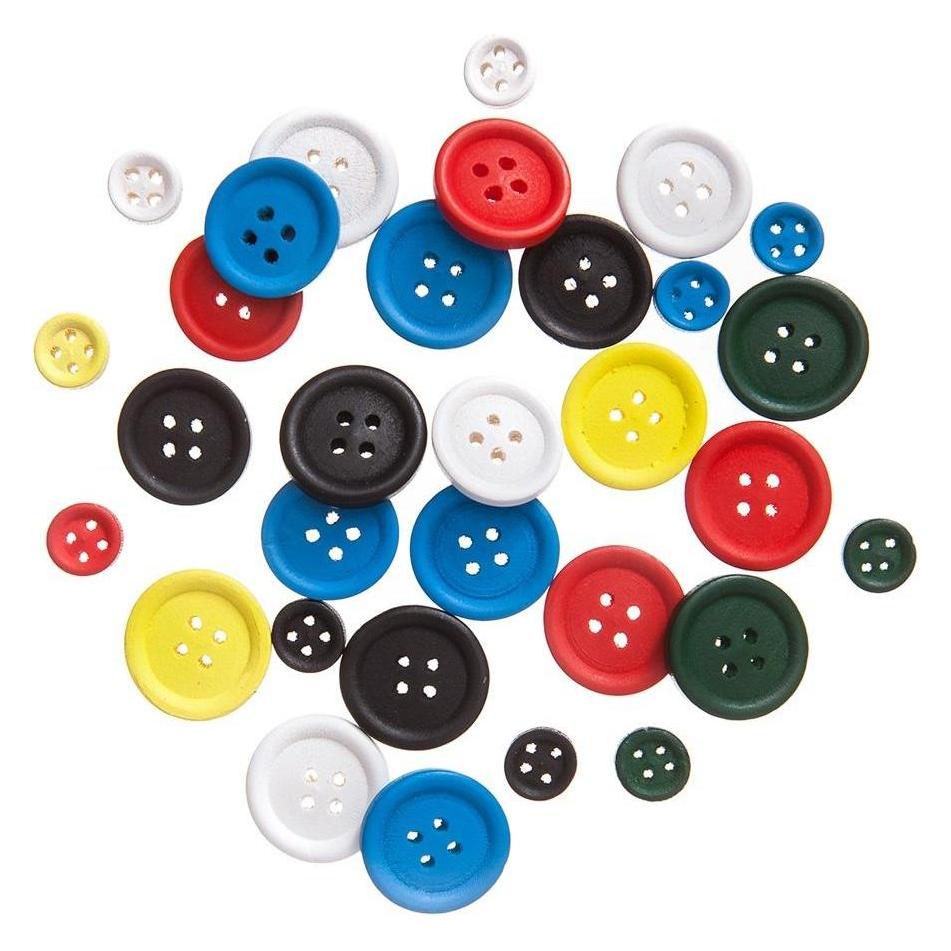 DP Craft Helle Holzknöpfe 30 Stück MIX (47593804)
