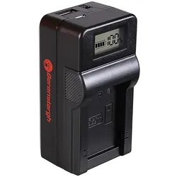 Berenstargh Synchron USB Ladegerät f. Leica Panasonic DMW-BMB9 V-Lux V-Lux 2 VLux 2 II Panasonic (Kamera Akku Ladegerät), Kamera Stromversorgung, Schwarz
