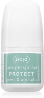 Ziaja Antiperspirant Protect antitranspirante roll-on fragrâncias Green & Aromatic 60 ml. Antiperspirant Protect
