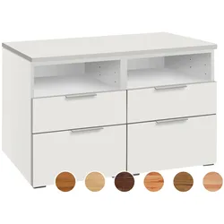 Hasena »Dowio« Kommode MDF Weiss deckend, lackiert / Kernbuche natur, geölt