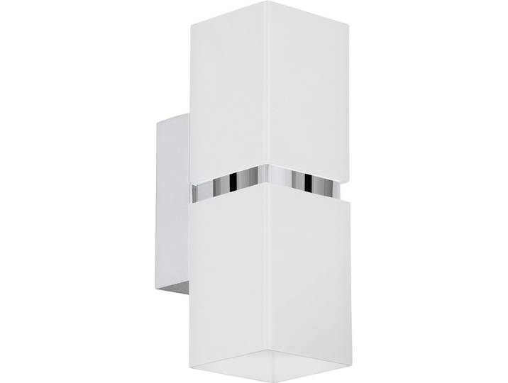 Eglo Wandlampe Passa Chrom, weiss Stahl B 8.5 cm