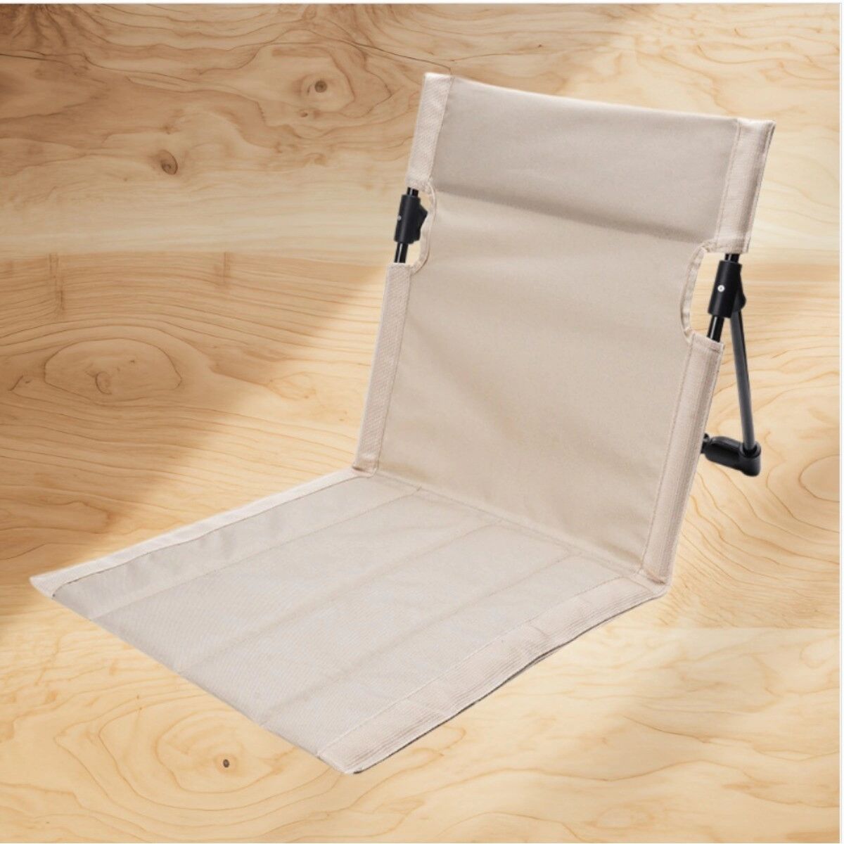 INF Outdoor-Liegestuhl mit Rückenlehne – Oxford-Gewebe klappbarer tragbarer Gartenstuhl mit Aluminiumrahmen, Zwei-in-eins Beige