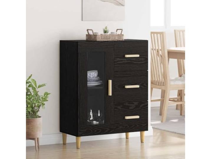 HEFZGDB Klassisches Sideboard mit Vitrinenschrank und Stauraum, Sideboard aus Holzwerkstoff mit Stabiler Oberplatte, zur Aufbewahrung und Dekoration für Zuhause, Beistellschrank