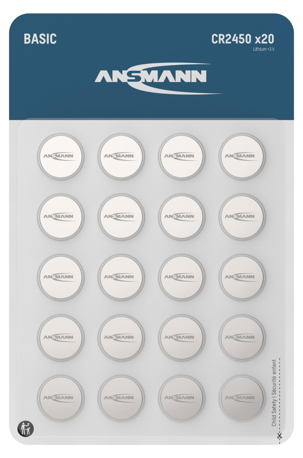 ANSMANN Basic CR2450 batterijen, 20 stuks