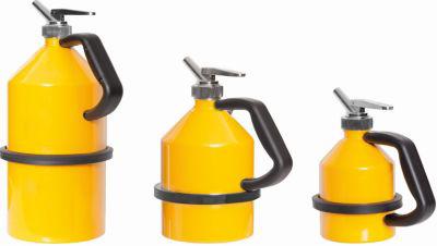 Feindosier-Kanne, Stahl, gelb, 1 l, Ø 132 x H 215 mm, automatische Entlüftung