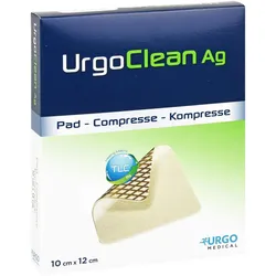 Urgo, Verbandsmaterial, UrgoClean Ag 10 cm x 12 cm Kompresse, 10 St. Kompressen