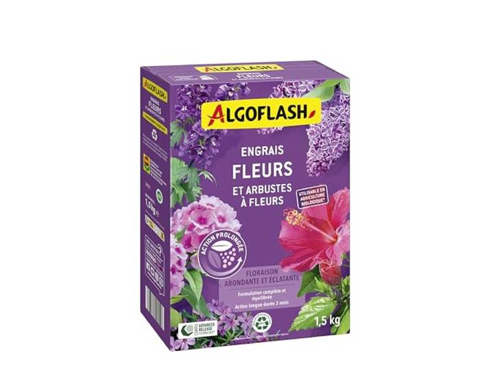 Algoflash Engrais Fleurs et Arbustes à Fleurs\, Utilisable en Agriculture Biologique - 1\,5 Kg