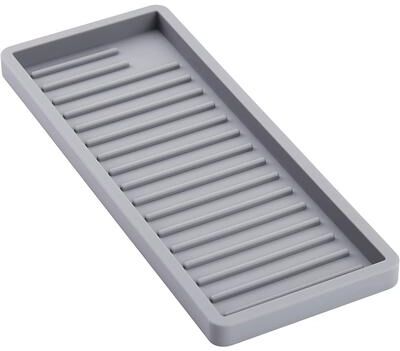 Cheer Collection Gray Silicone Tray, Large