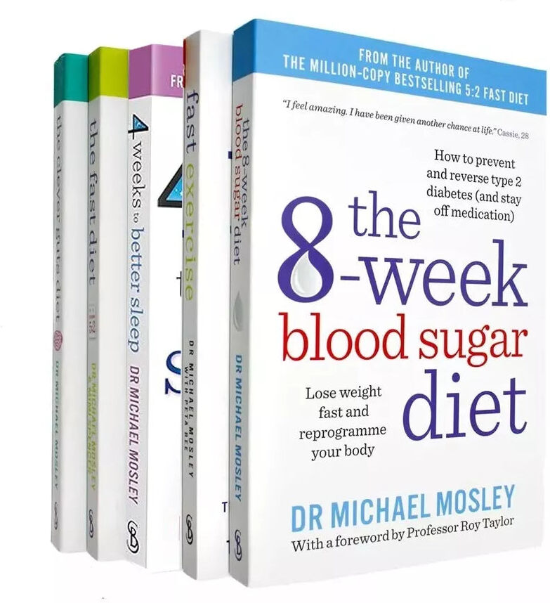 Short Books Dr Michael Mosley 5 Books Collection Set - Blood Sugar Diet, Fast Diet, Clever Guts, Fast Exercise, Fast Asleep - Paperback Health & Diet Gift Set