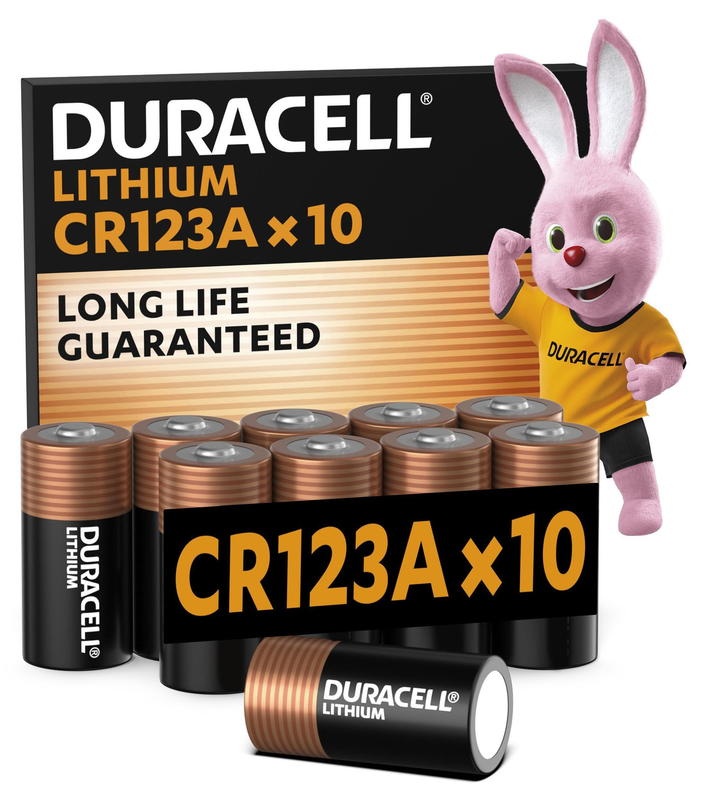 Duracell CR123 Lithiumbatterij 3V, hoge capaciteit, 10 stuks