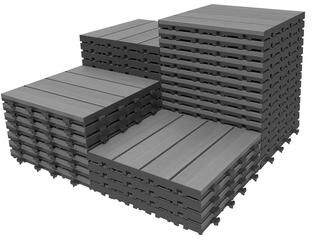Kodotan sofa "36 Pcs Interlocking Deck Tiles, 12"" x 12"" HDPE Outdoor Flooring, Deck Tiles Outdoor Waterproof for Deck Garden, All Weather Use"