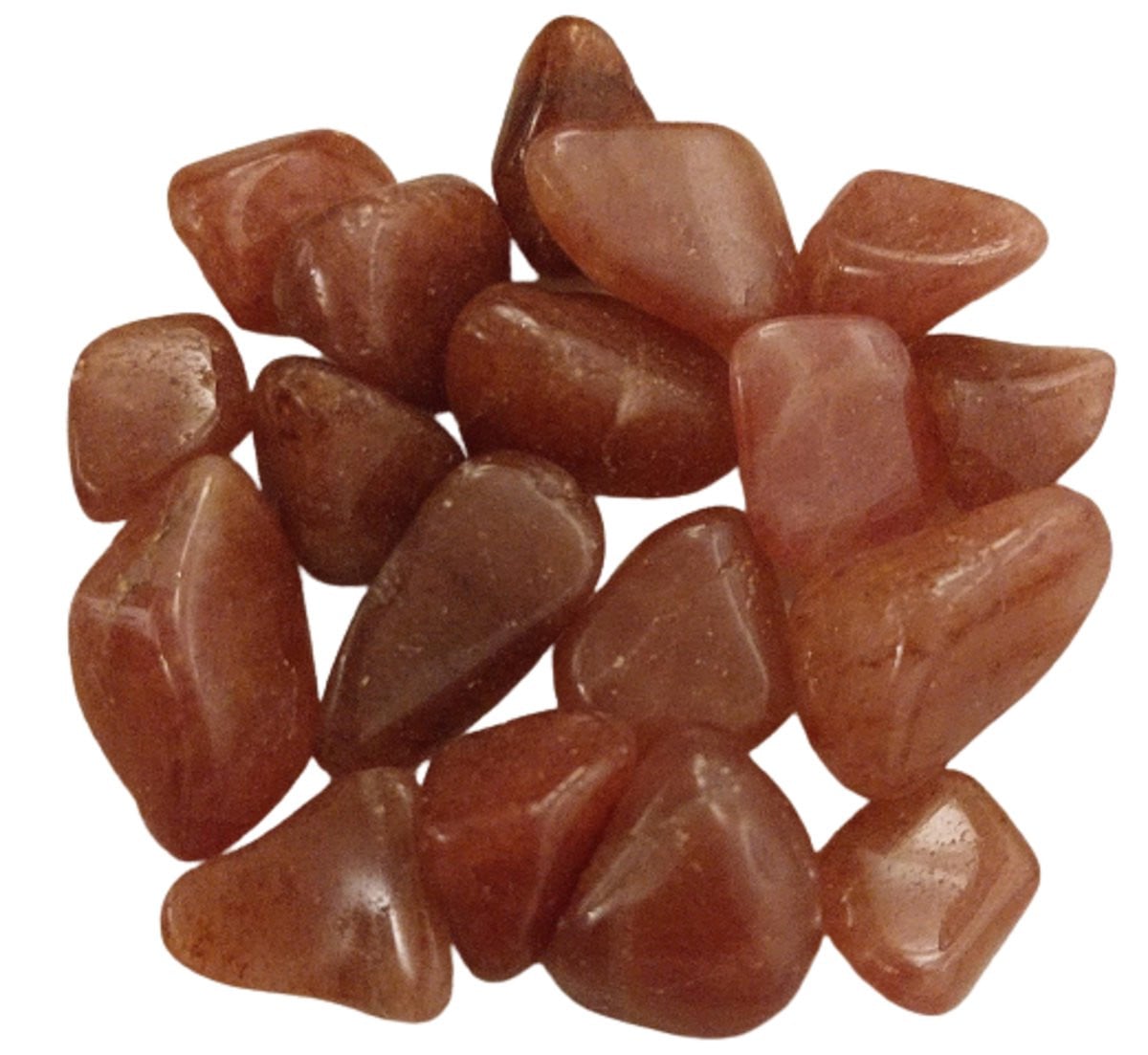 Set van 3 Rode Aventurijn trommelstenen natuurlijke edelstenen