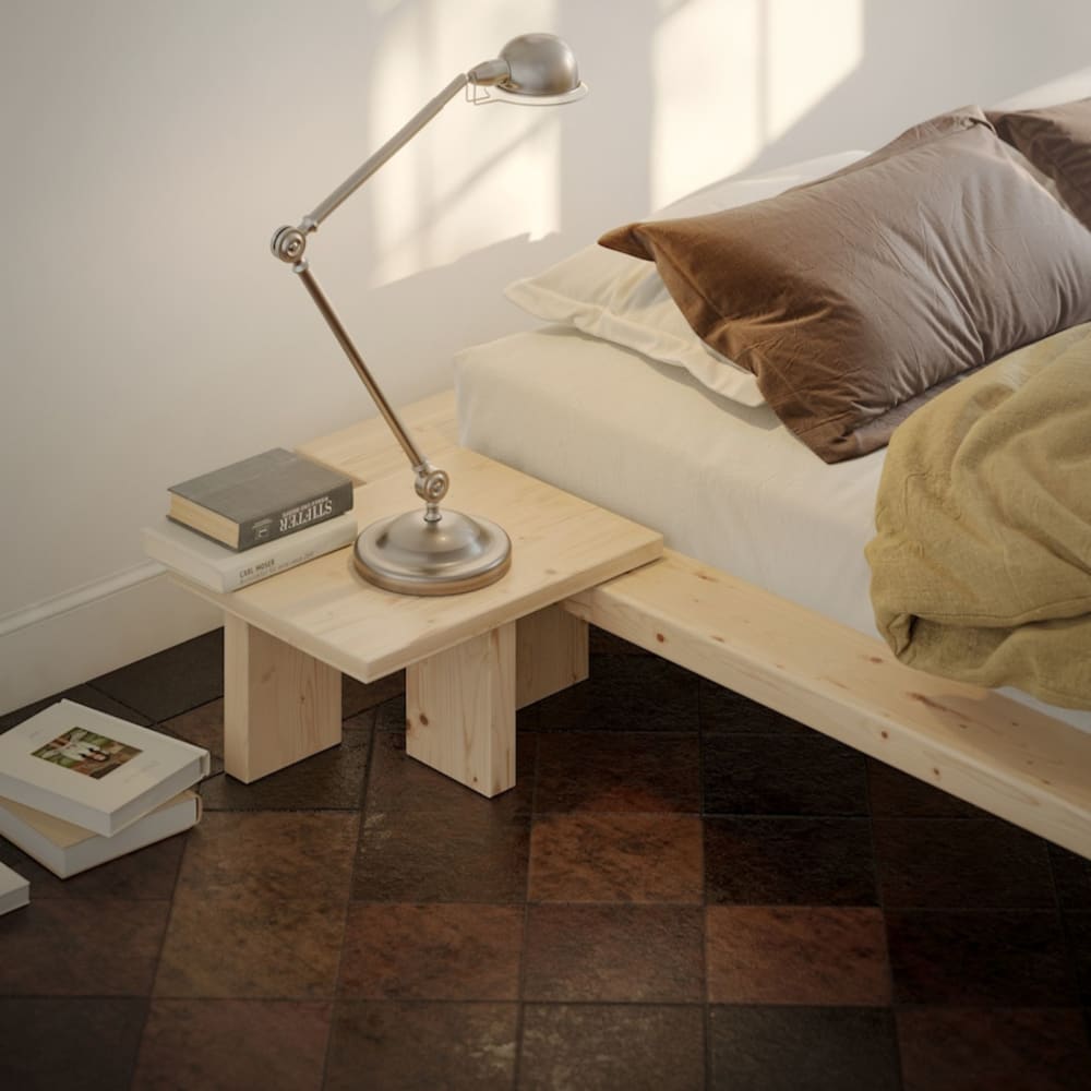 Karup Design Table de chevet bois clair japan Marron 45x23x34cm
