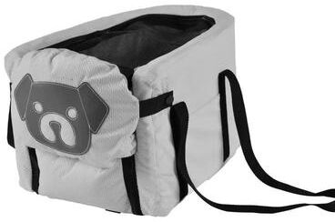 Uplift Treasures Foldable Dog Car Seat Hammock With Safety Harness gray