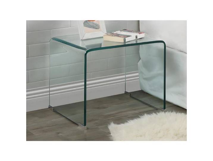 Table de chevet - Verre trempé courbé - SUZANA
