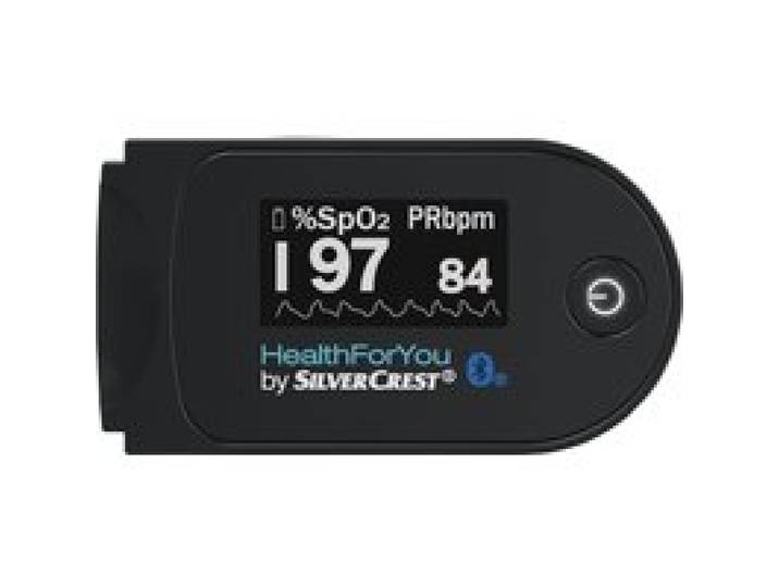 SILVERCREST® PERSONAL CARE Oxymètre de pouls « SPO 55 », avec application HealthForYou.