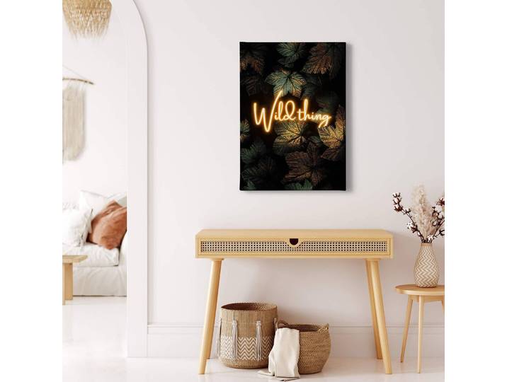 Impression sur toile Wild Thing Gold Polyester PVC / Épicéa Vert 50 x 70cm