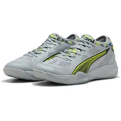 PUMA Eliminate Nitro SQD 4 Berlin Handballschuhe 01 - gray fog/yellow alert/puma black 46