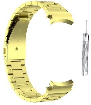 Everyday Crate Samsung Galaxy Watch4 Classic Steel Watch Band Adjustable Metal Watch Strap gold