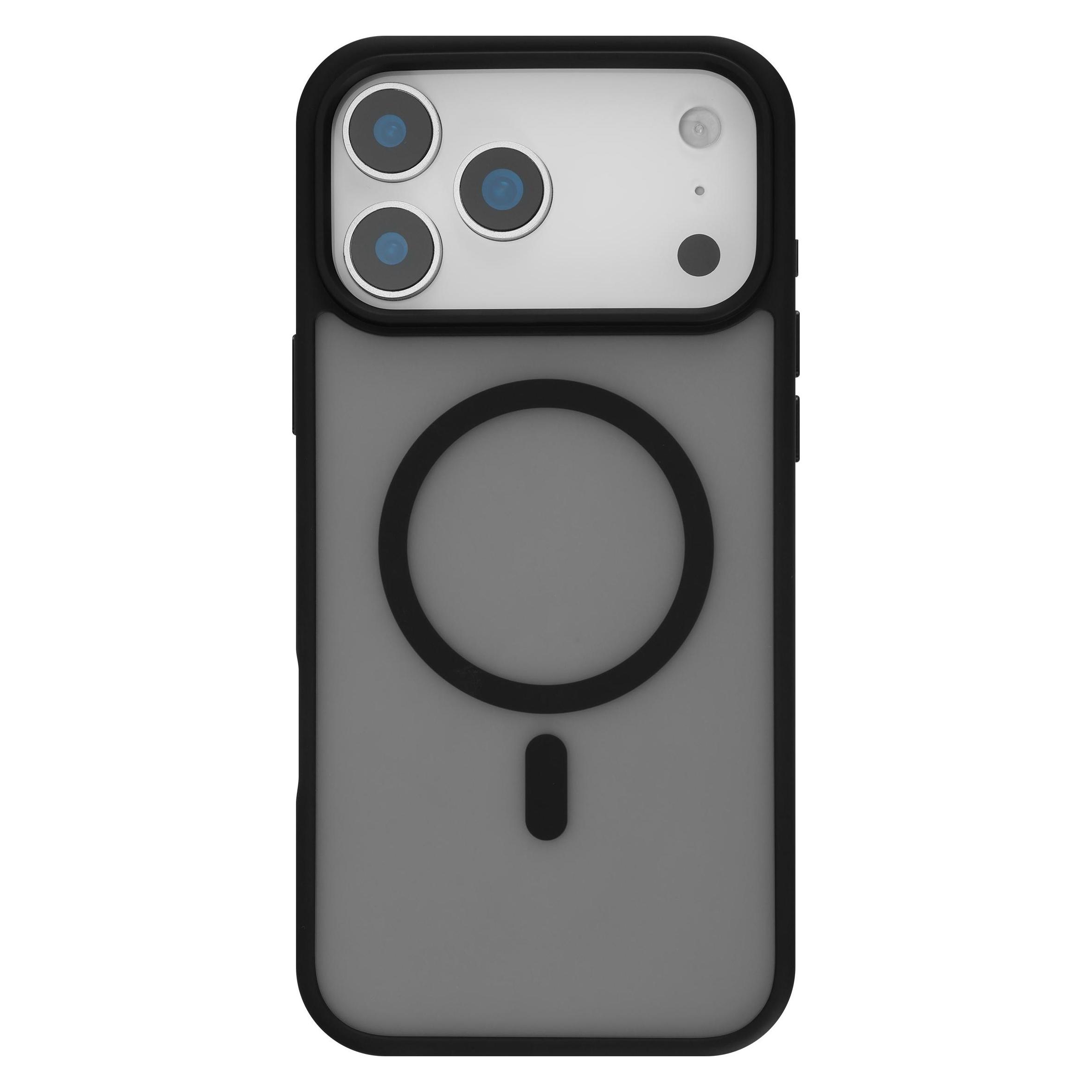 FoneKit MagSafe Compatible Soft Touch Case, iPhone 17 Pro, black/grey (Apple iPhone 17 Pro) (6438148063412)