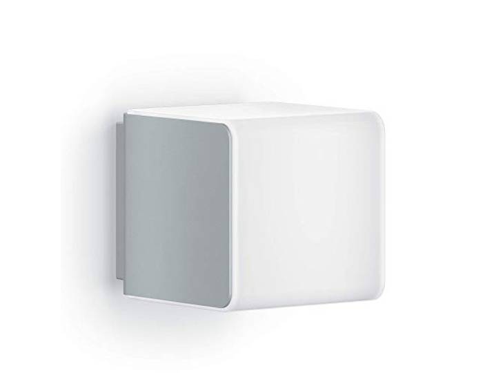 Steinel Außenleuchte L 830 SC Connect, smarte Außenlampe mit Bewegungsmelder, Softlichtstart, App Steuerung, Zeitplan, 3000 K, 9.1 W, Silber