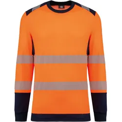 Kariban, Arbeitsoberteil, Recyceltes Sicherheits-T-Shirt mit Rundhalsausschnitt und langen Ärmeln (L)