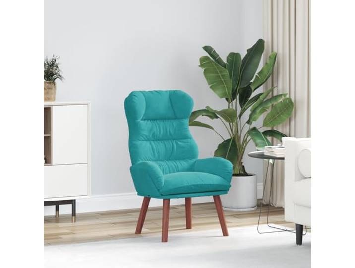 HEFZGDB Moderner Relaxsessel in Türkis Samt mit ergonomischem Design und gepolsterten Armlehnen für optimalen Komfort und Elegantes Mattfinish