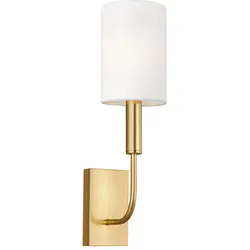 Wandlampe Leuchte Stahl Poliertes Brüniertes Messing H 35,9 cm 2 Flammig