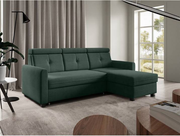Beautysofa Ecksofa MILANO mit Schlaffunktion und Bettkasten, moderne Optik, linke oder rechte Seite zu Auswahl